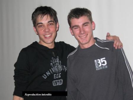 Grégory avec un fan